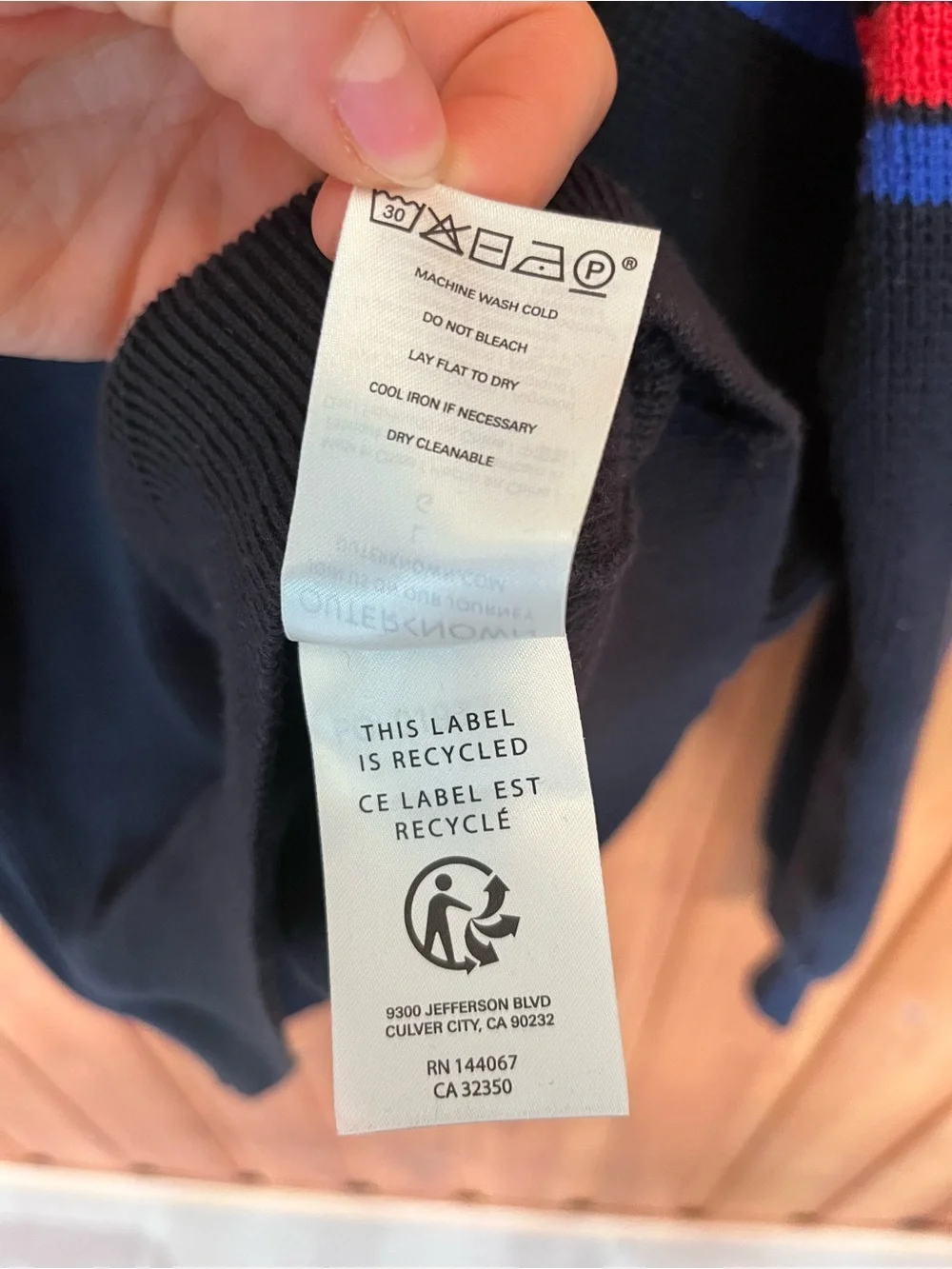Outerknown Black OK Rainbow Nostalgic Sweater